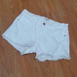 Frame Denim White Jean Shorts